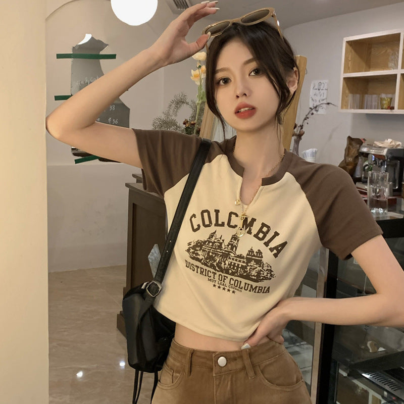 Retro V-Neck Spice Girl Tee