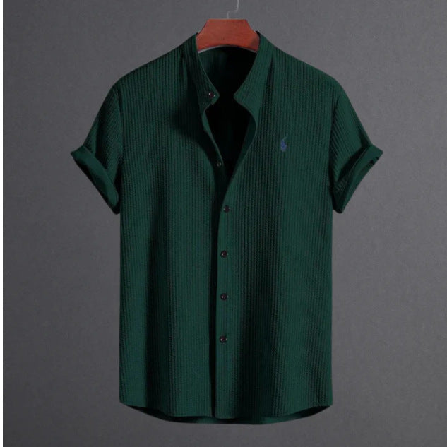 Men's Solid Color Short Sleeve Shirt