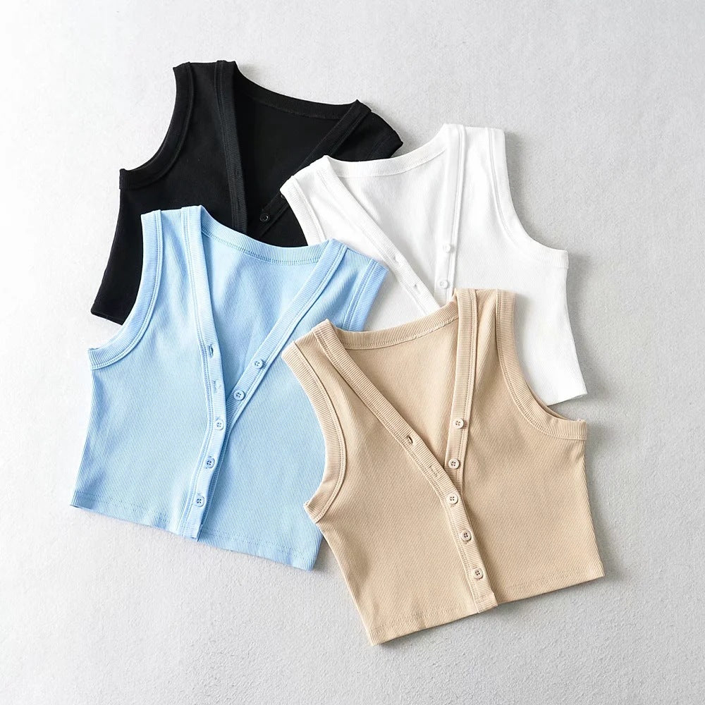 Sexy V-Neck Cardigan Vest