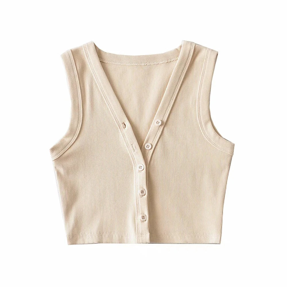 Sexy V-Neck Cardigan Vest