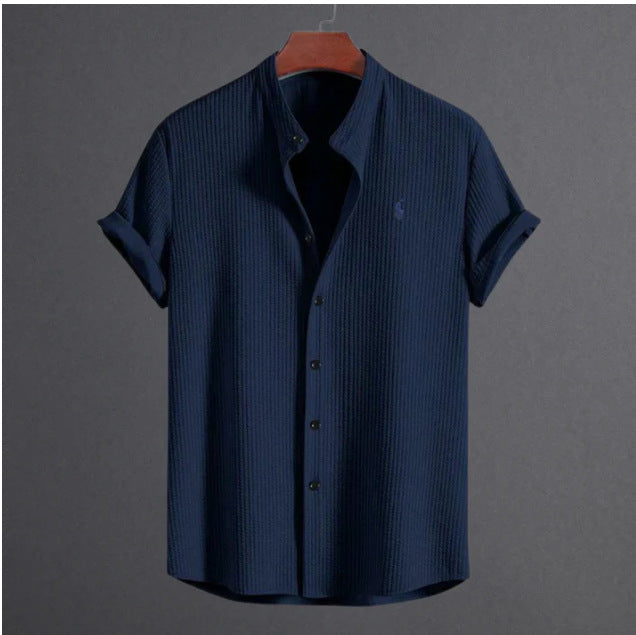 Men's Solid Color Short Sleeve Shirt