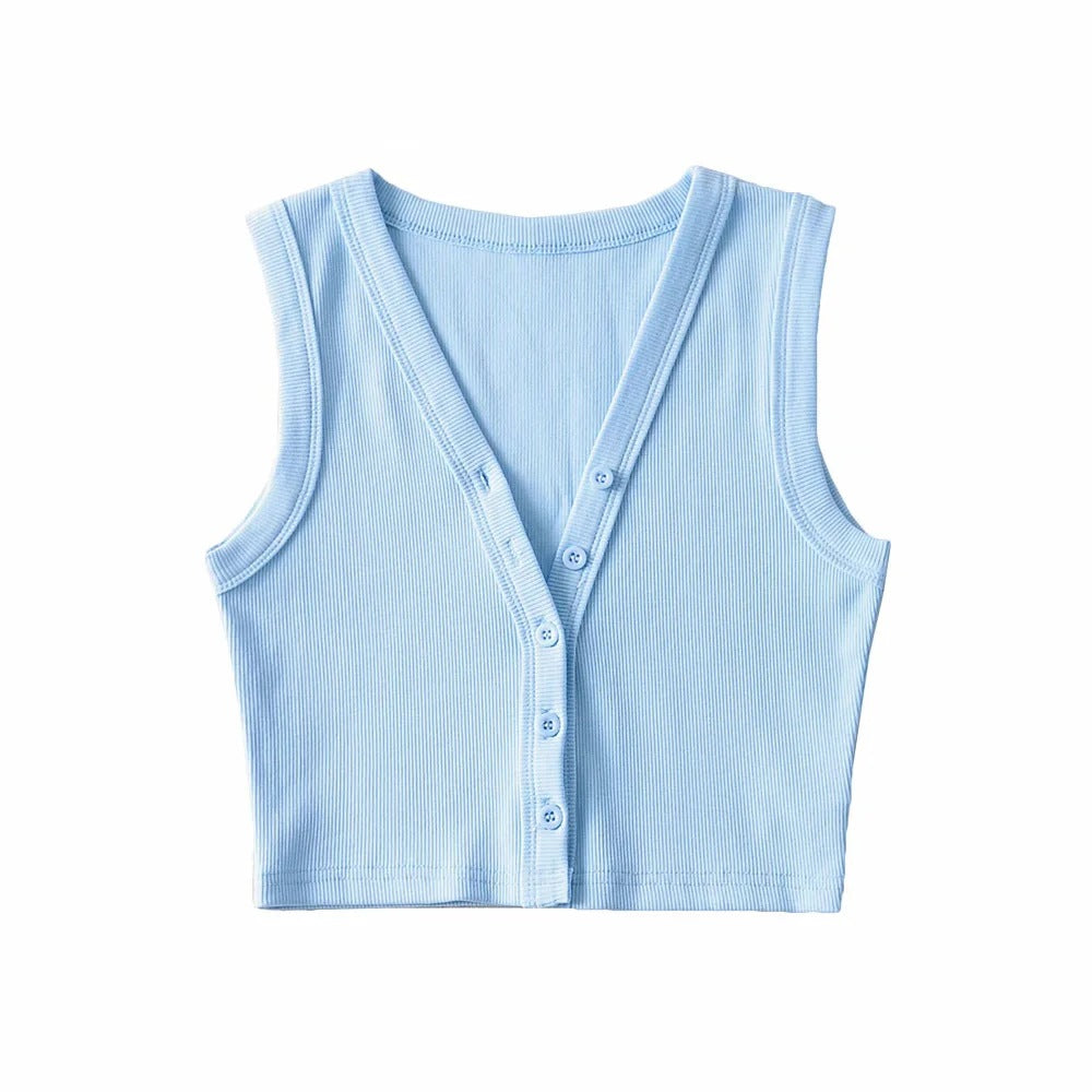 Sexy V-Neck Cardigan Vest