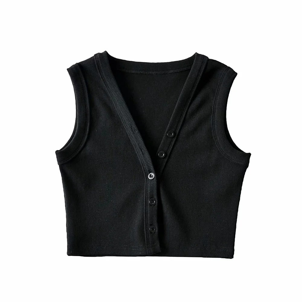 Sexy V-Neck Cardigan Vest