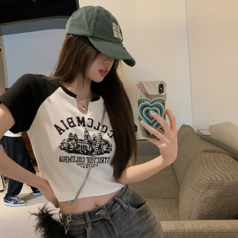 Retro V-Neck Spice Girl Tee