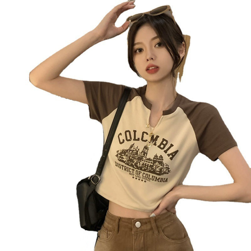 Retro V-Neck Spice Girl Tee