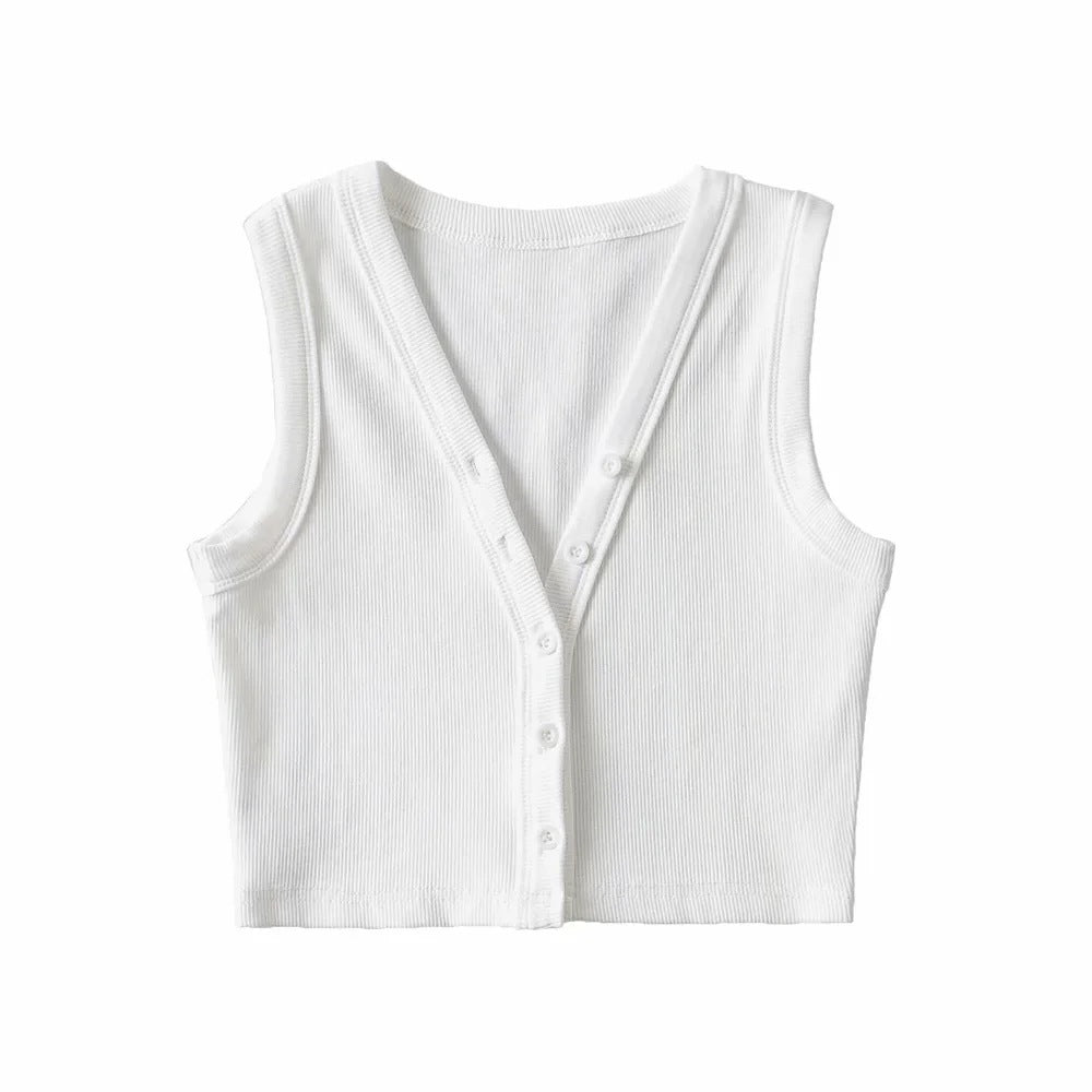Sexy V-Neck Cardigan Vest