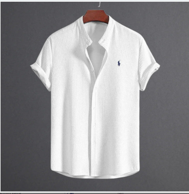Men's Solid Color Short Sleeve Shirt