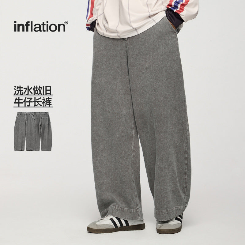 Washed Denim Pants