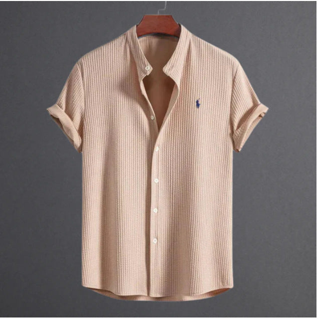 Men's Solid Color Short Sleeve Shirt