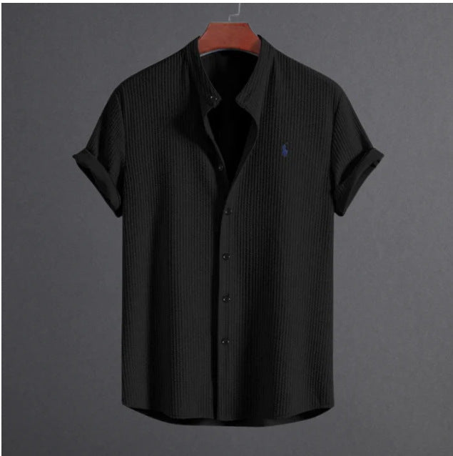 Men's Solid Color Short Sleeve Shirt