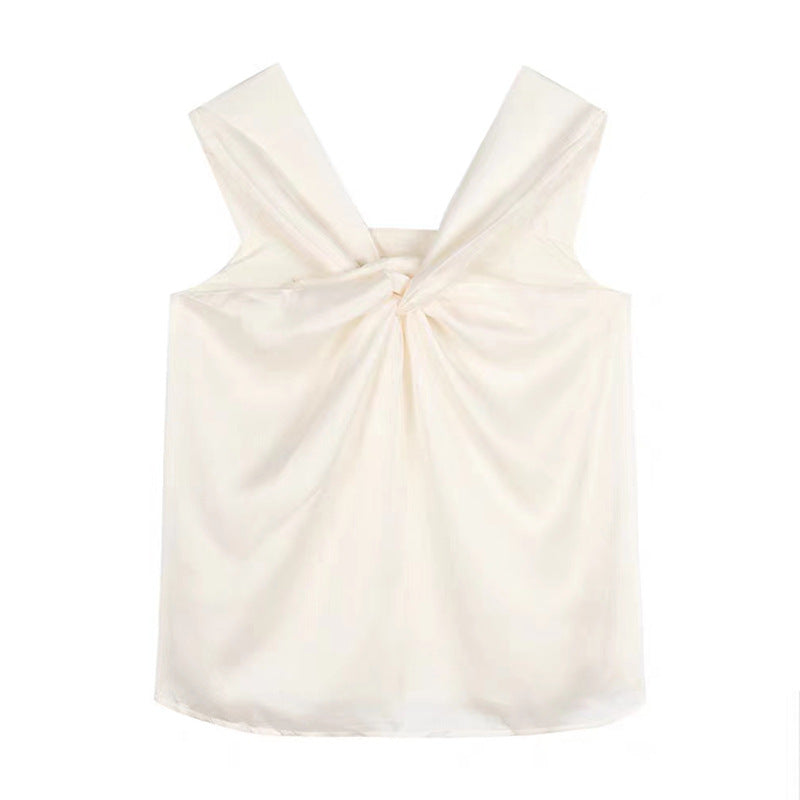French Halter Sleeveless Top
