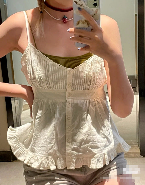 Retro Lace Halter Top